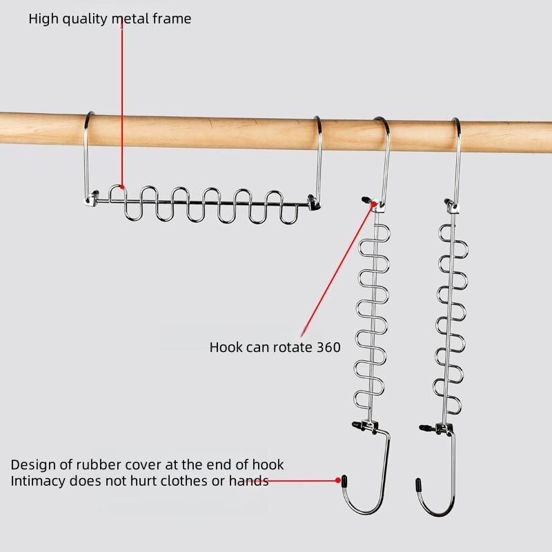 6-hole Clothes Hanger Organizer Space Saving Hanger Multi-function Folding Magic Hangers Drying Racks Scarf Clothes Storage NEW