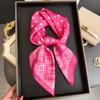 70Cm Dot Pattern Scarf Imitation Silk Square Scarf Women Neckerchief Female Luxury Square Scarves Satin Hijab Ribbon Bandana