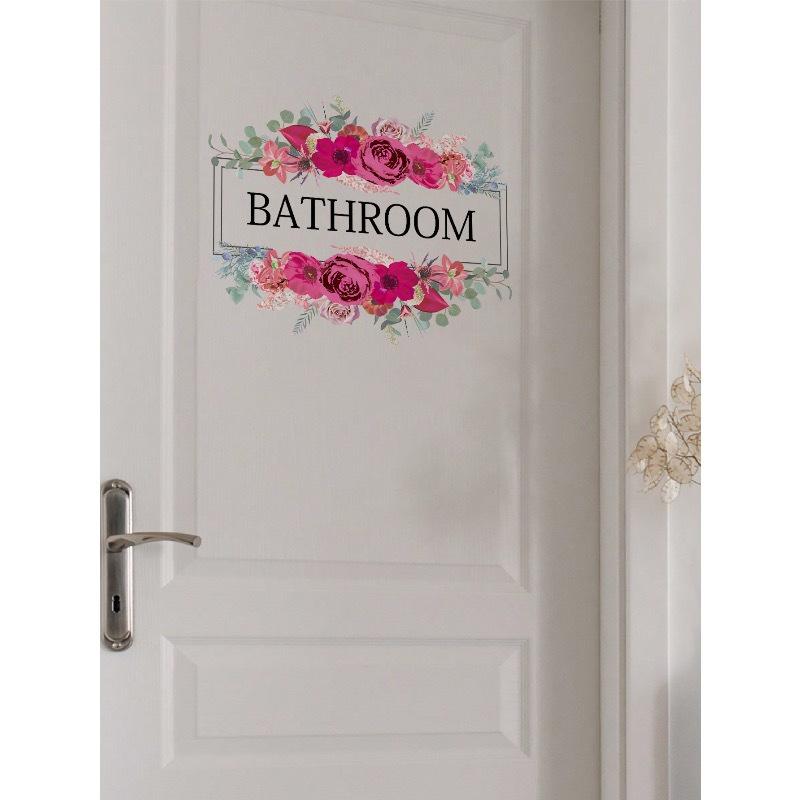 Letter Graphic Wall Sticker, Pvc Waterproof Self Adhesive Wall Art Decor For Home Bathroom Decor, Stickers, Wall Decal, For Home Decorations