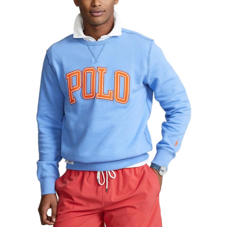 Polo Ralph Lauren Ss22 Solid Color Letter Logo Pullover Sweatshirt Men sweatshirt Blue MNPOKNI16821821-430