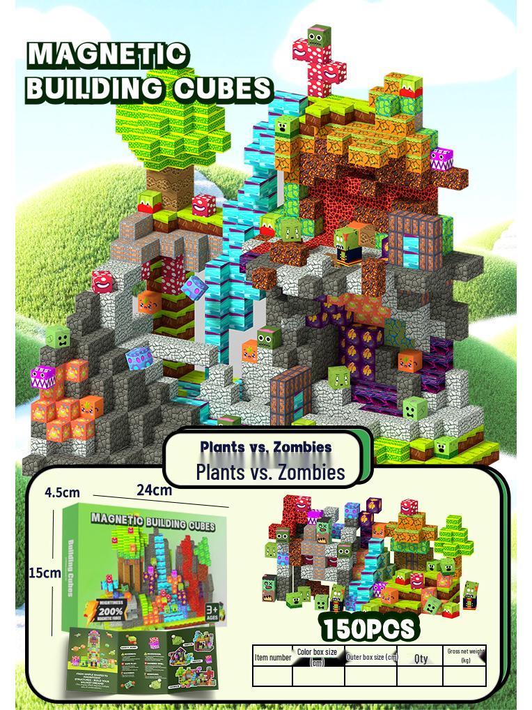 Magnetic Pink Castle STEM Cube Building Set