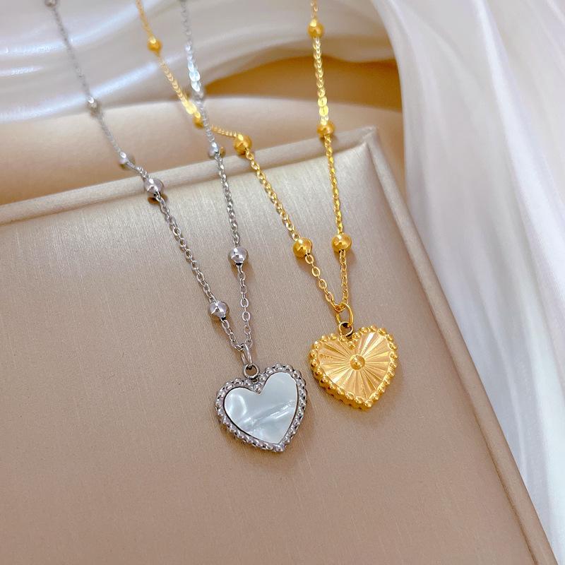 Fritillary Mother Love Temperament Personality Minimalist Furnace Real Gold Necklace Female Collarbone Chain