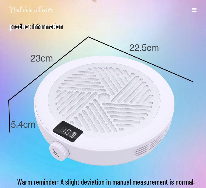 Portable Brushless Nail Vacuum Cleaner & Manicure Dust Collector