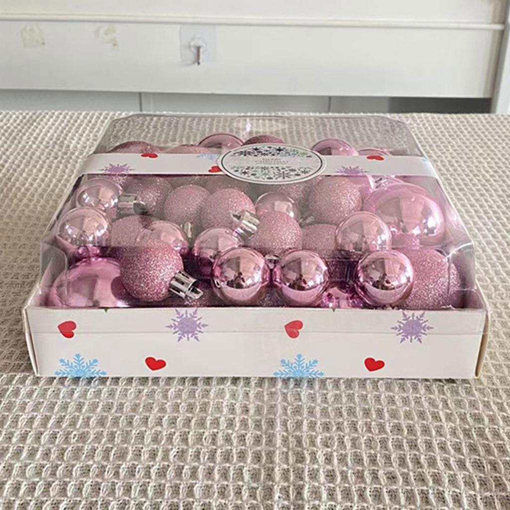 Pack of 44pcs Shatterproof Christmas Ball Durable Plastic Tree Hanging Ornament Decors Set for Holiday Party Decorations