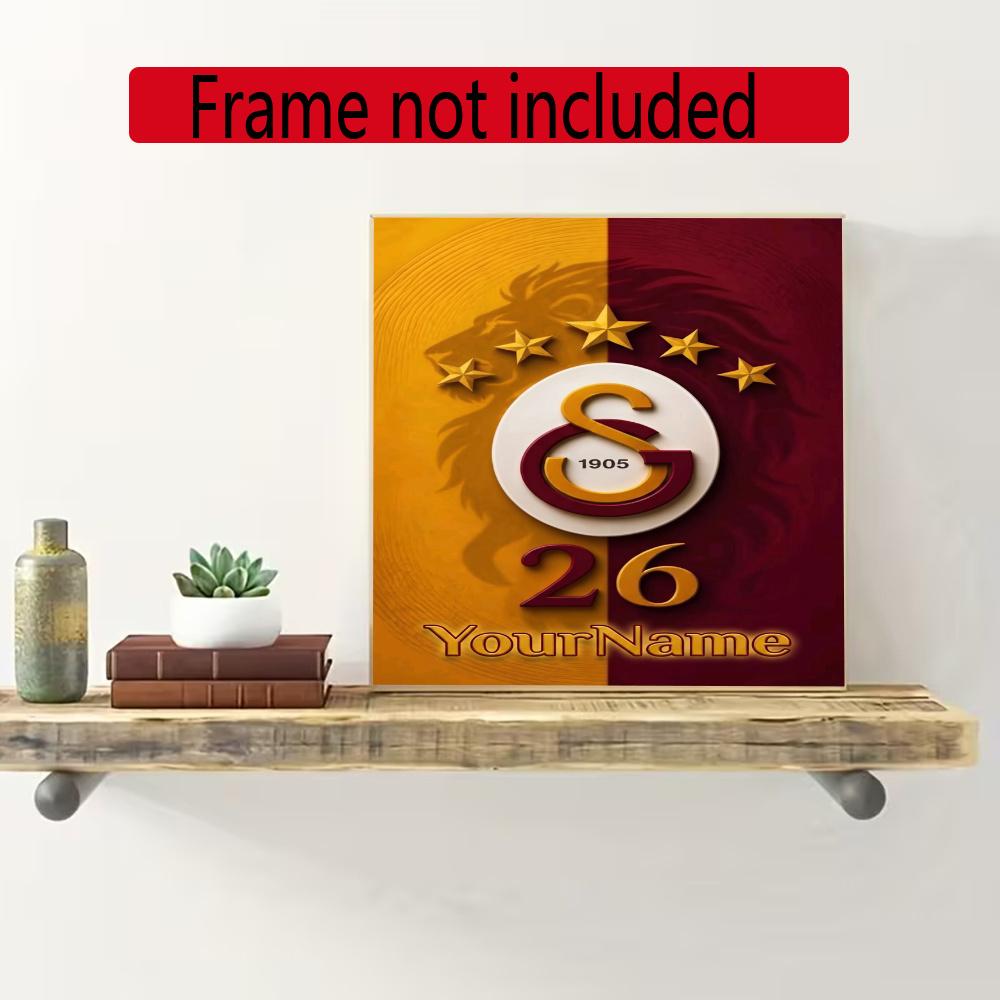 Galatasaray Customize Your Name Diamond Painting Round Diamond Diy Frameless Holiday Artwork Suitable For Home Office Wall Decoration
