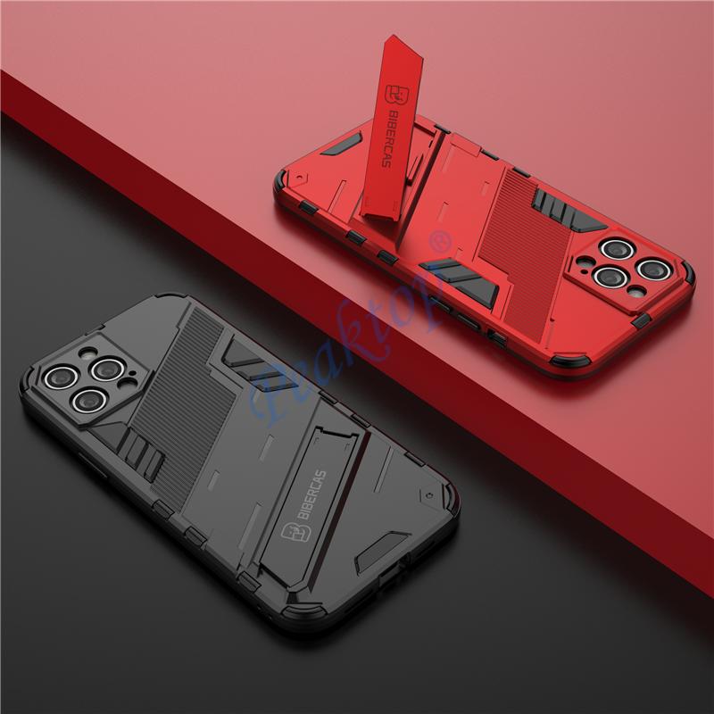 Armor Cyber Shockproof Case For iPhone 12 Mini 13 12 Pro SE 2020 XR XS Max X 11 12 Pro Max 7 8 6 6s Plus Stand Holder Cover