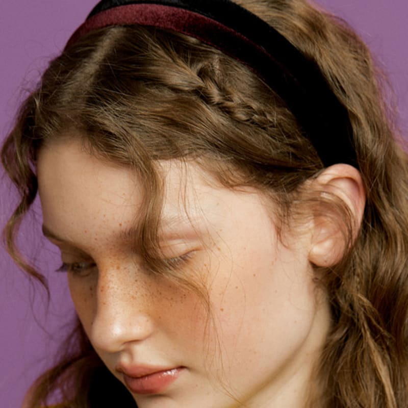 XPIER velvet round Hairband[5color]