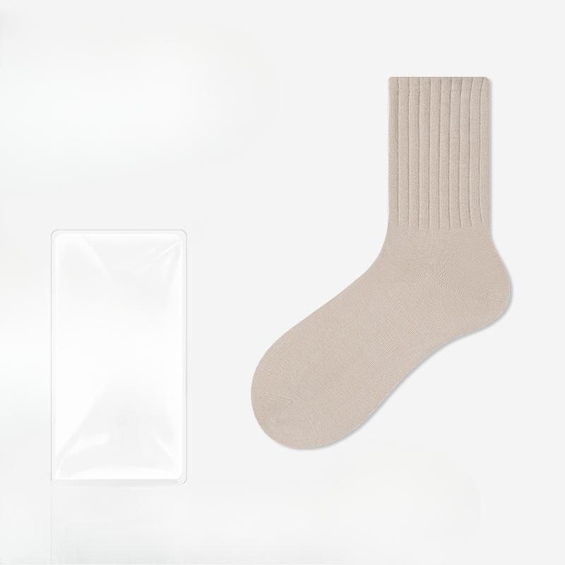 Female Spring and Autumn Pure Cotton Moon Son In The Tube Pile Pile Socks