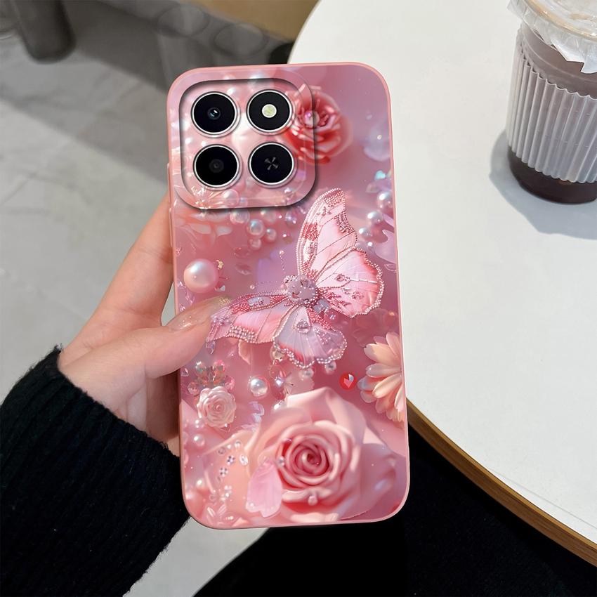 For Honor X6c X6d X5a X5c X6a X7a X8d X9d X8c X7 X8 X6 Phone Case Pretty Flowers Patterns Lightweight Soft Silicone Cover For Honor Protective Housing