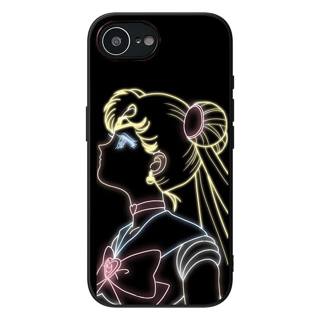 S-Sailors Anime Girl Moon Protective Cover for Apple iPhone 16 17 Air 14 15 Pro Max Plus 16+ 16E 14+ ProMax Phone Case