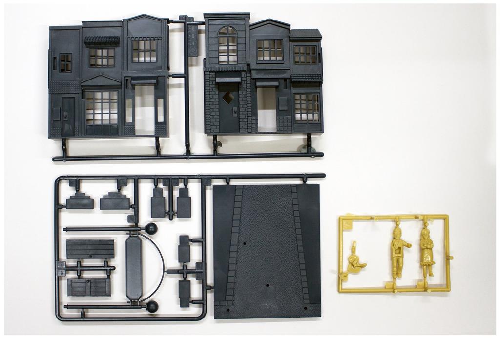 Platts Showa Retro World Takaki Yamamoto Life Yokocho Plastic Model - - SRS-1