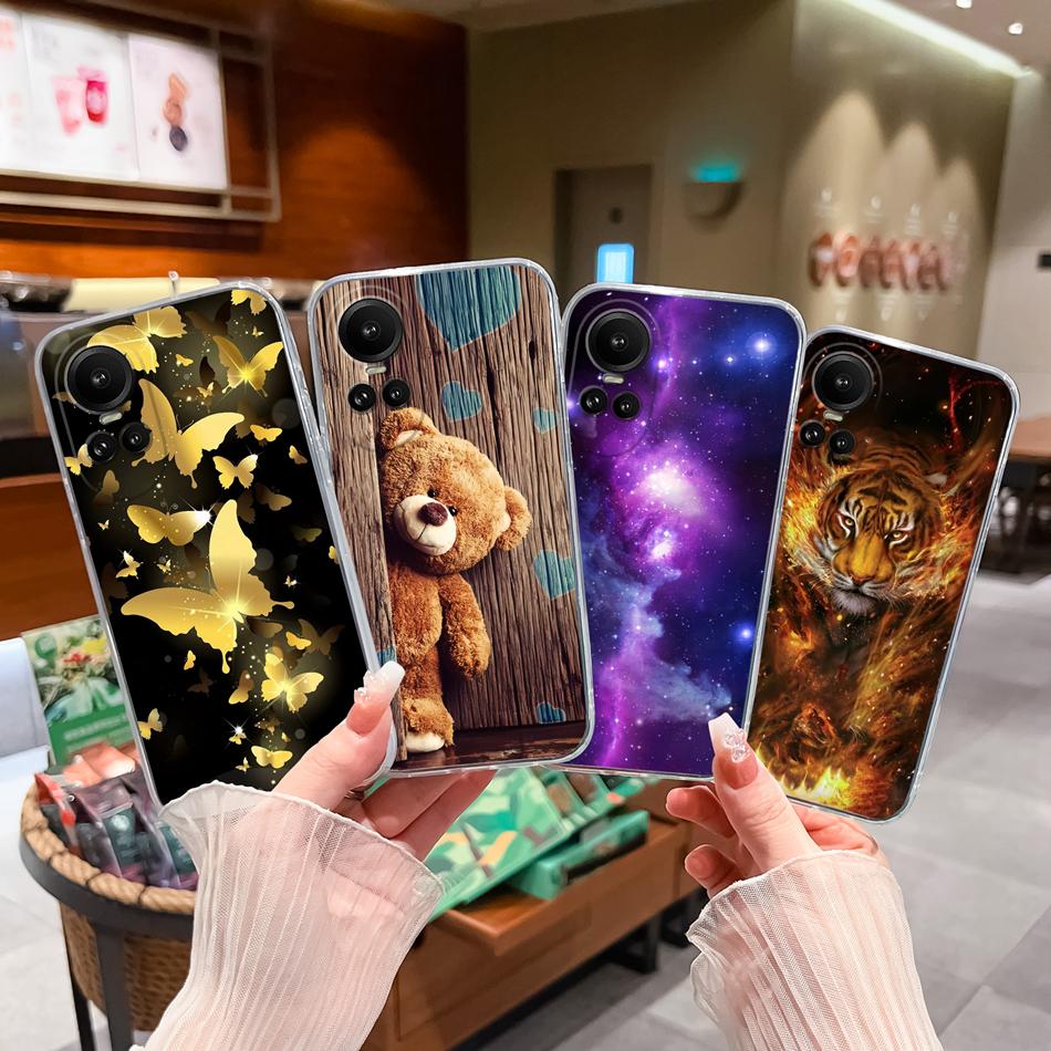 Case For Oppo Reno 10 Pro 5G Special Soft Silicone Transparent Anti Drop Phone Cover For Oppo Reno10 10Pro Back Shell Funda Capa