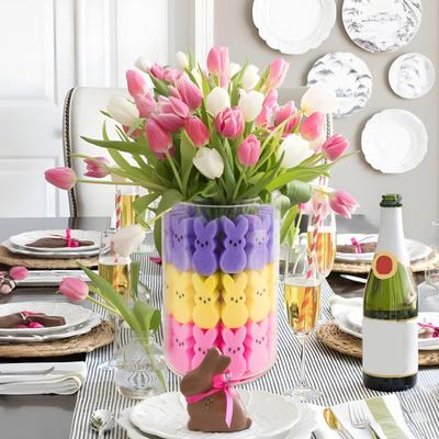 40 Pcs Easter Sponge Rabbit Vase Filler DIY Decoration Bunnies Mini Rabbit Vase