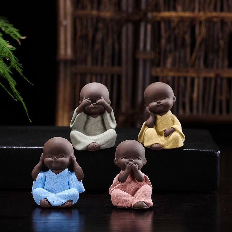 High-Volume Ceramic Four Monks Garden Bonsai Rockery Landscaping Ornaments