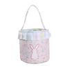 Empty Design Easter Basket Embroidered Rabbit Basket Bunny Theme Easter Bucket  Kids Gift