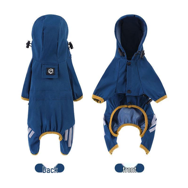 Waterproof Four-Legged Dog Raincoat for All Sizes - Outdoor Pet Rain Gear
