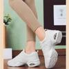 Women's Dance Shoes White Sports Dance Shoes Soft Soled Mesh Jazz Shoes