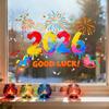 Self Adhesive Festival Party Sticker 2026 New Year Electrostatic Glass Sticker  Window Decoration