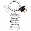 2026 Graduation Gift: Inspirational Doctoral Cap Dog Tag Keychain - Stainless Steel, Laser Engraved