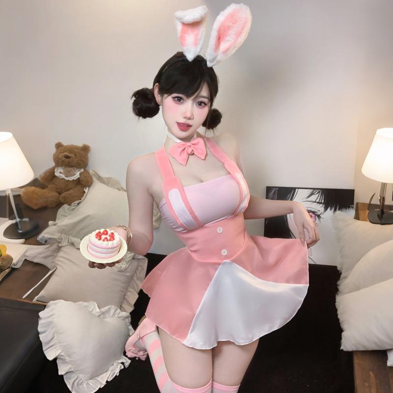 Pure Desire Erotic Lingerie Soft Cute Rabbit Tempting Cosplay Set Sexy Date Exposed Buttocks Tempting Passion Tempting Nightgown