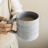 Delicate Handle Mug Minimalist Solid Color Cup Household Ceramic Cup Water Cup Large Capacity Breakfast Cup Teacup