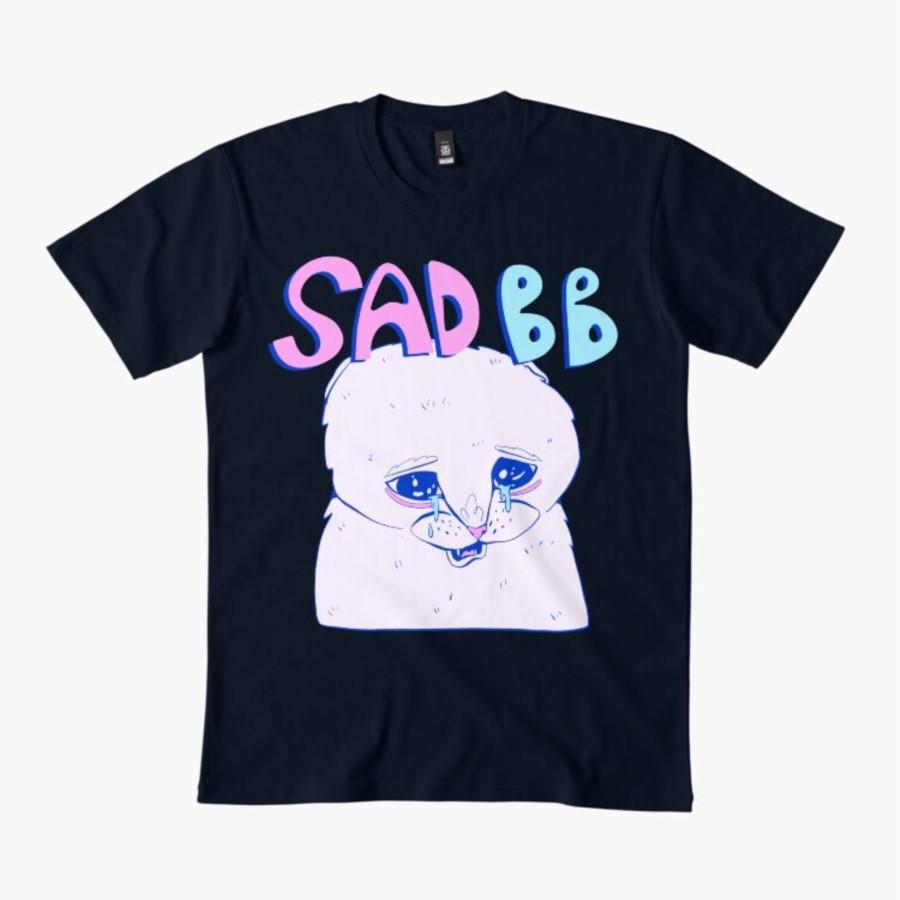 

sad bb cat meme T-shirt For Men Women 100% Cotton T Shirts Short Sleeve Tops 0320-4 - Men s Summer Cotton Graphic Tee 5XL різнокольоровий