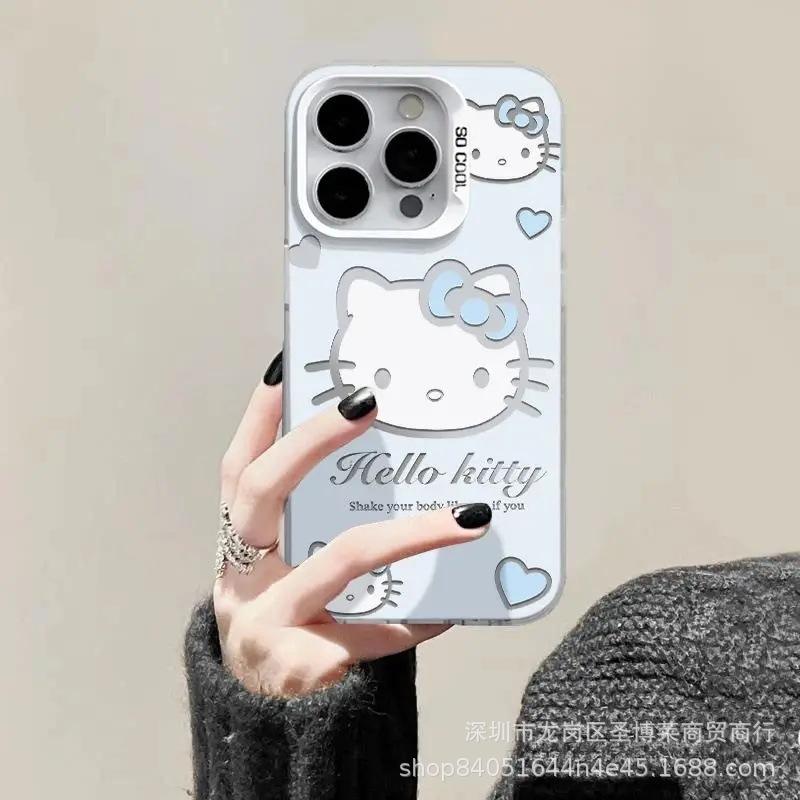 Cute kitty for apple 15 colored silver iPhone14Pro creative 11promax matte 16 protective case 17