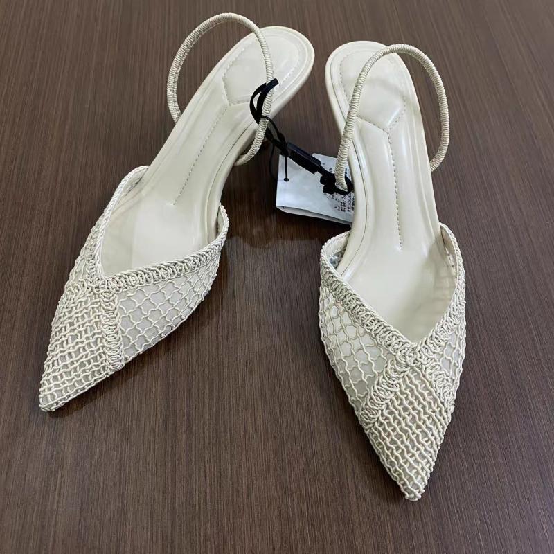 Fashion Comfort Mesh Woven Brand Pumps Women Summer Fashion Pointy Toe Thin Heel Designer Shoes Elegant Banquet Dress Shoe Zapatos Mujer