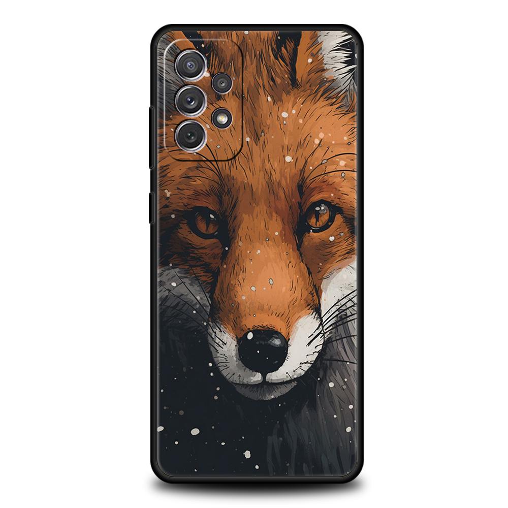 Animal The Fox Phone Case for Samsung Galaxy A15 A14 A25 A54 A34 A51 A71 A72 A73 A32 A52 A52S A11 A21S A31 A41 5G Soft Shell Bag