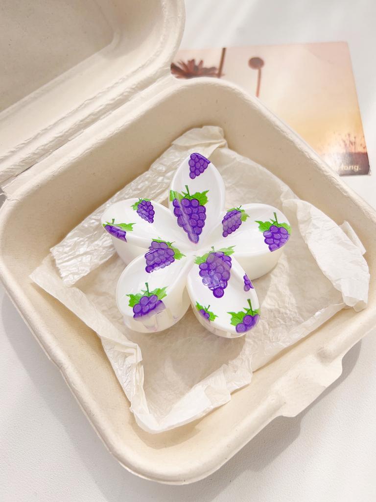 Hawaiian Flower Hair Claw Clips for Women,Gradient Large Barrette for Thick Hair,No-slip Hairpins Women Beach Hair Accessories