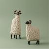 2 Pieces Sheep Figurine Decorative Ornament Textured Animal Statue for Collectors,