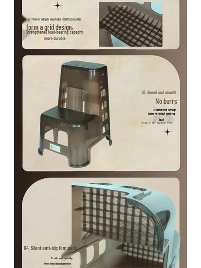 Two-Step Car Wash & Beauty Stool - High/Low Footstool, Thick Plastic, Multi-Purpose Ladder for Home