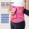 Three-color Double Strap Alloy Steel Bone Support Waist Belt Running Fitness Training Exercise Abdomen Shaping Beautiful Back