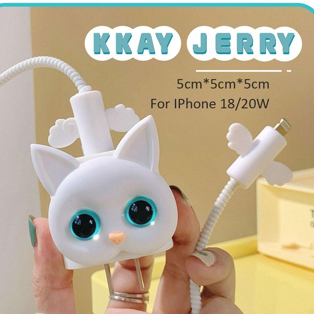 Cute Charger&Charging Cable Protector 18W 20W Plug USB Protector Data Line Cover for IPhone