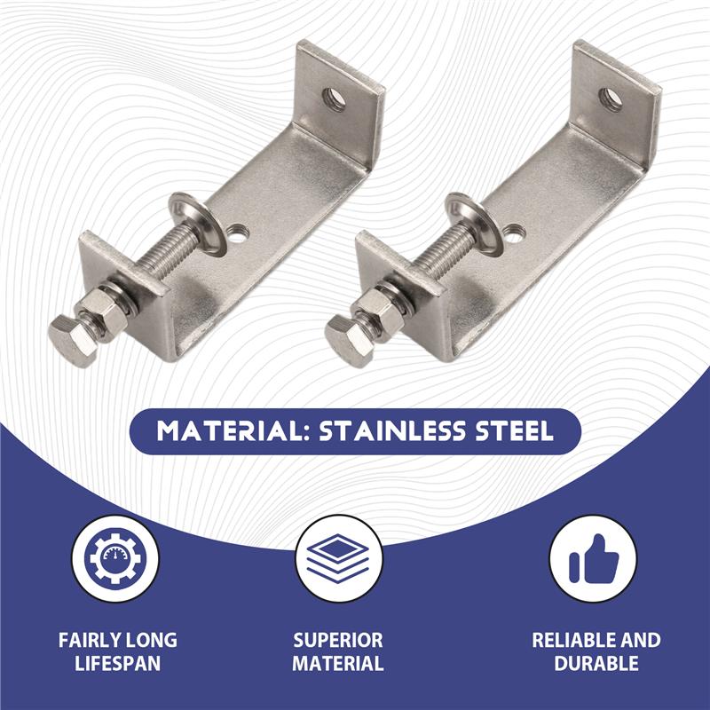 A95I-Металлический зажим Сверхпрочный зажим С-образный зажим Деревообрабатывающий зажим С широким раскрытием губок, 2 шт. Silver 100MM