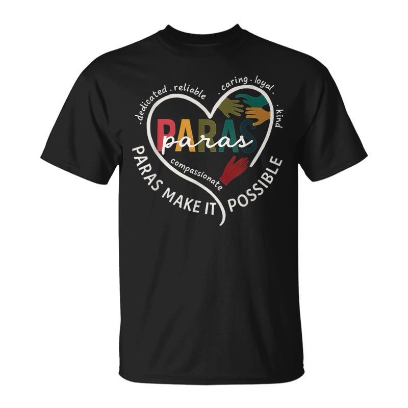 Para Heart Paraprofessional Teacher Paraeducator T-Shirt