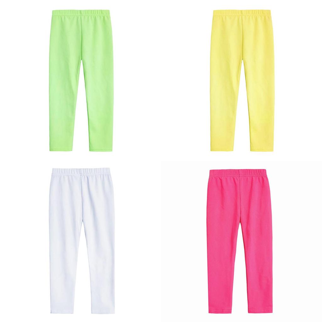 Childrens Summer Candy Color Casual Pants With Viscose Fiber For Girls Comfort