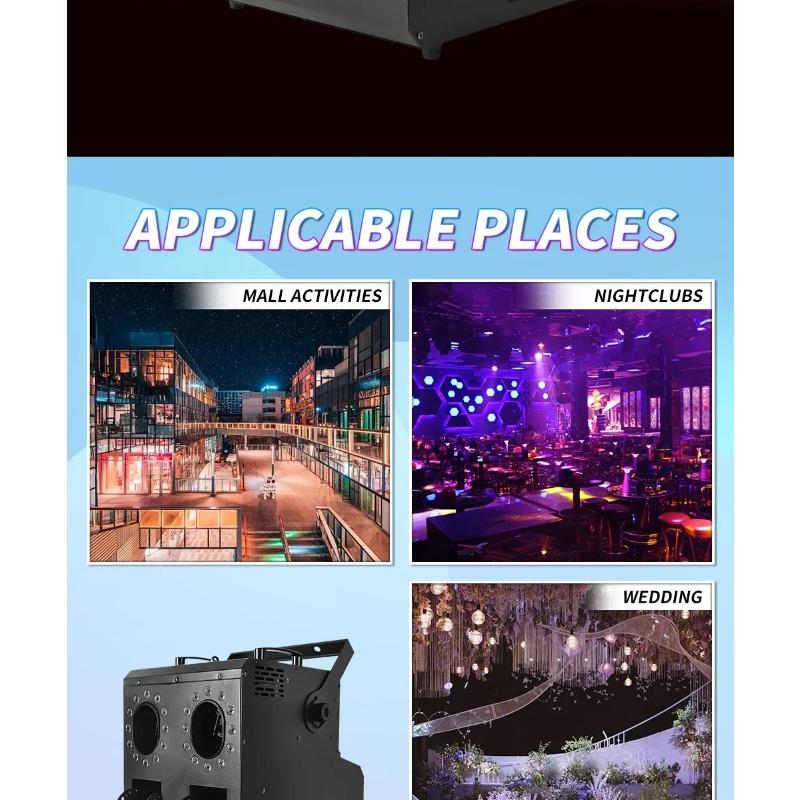 DMX512 Control LED Smoke Bubble Machine - EU 3000W 4/2 Holes for Professional Stage Wedding Effects