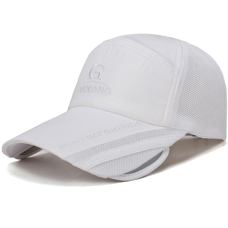 Spring and Summer Retractable Extended Brim Mesh Cap Men's and Women's Outdoor Fishing Baseball Cap Street Travel Shade Sun Protection Hat