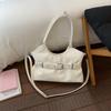 Solid Color Shoulder Bag with Buckle Strap Design Stylish Crossbody Bag for Daily Fashion Use