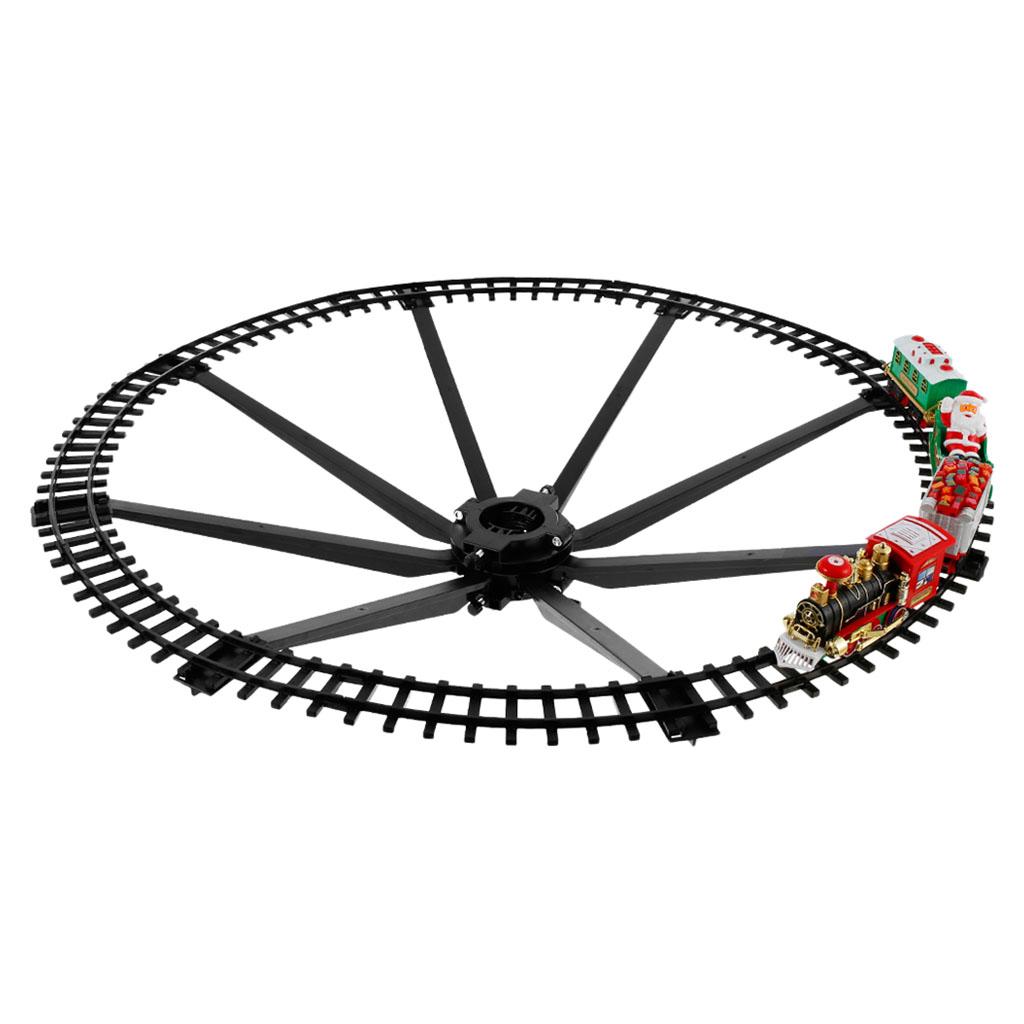 Christmas Train Set with Rail Car Railway Battery Operated