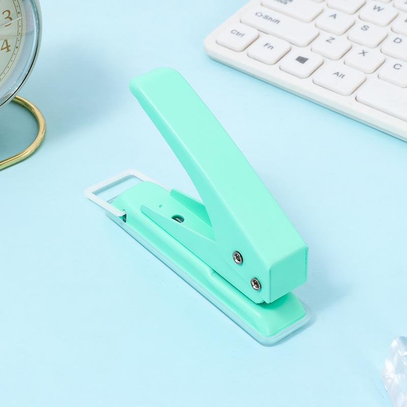 Macaron Color A4 Paper Punch, 6mm Single-Hole Manual Binder