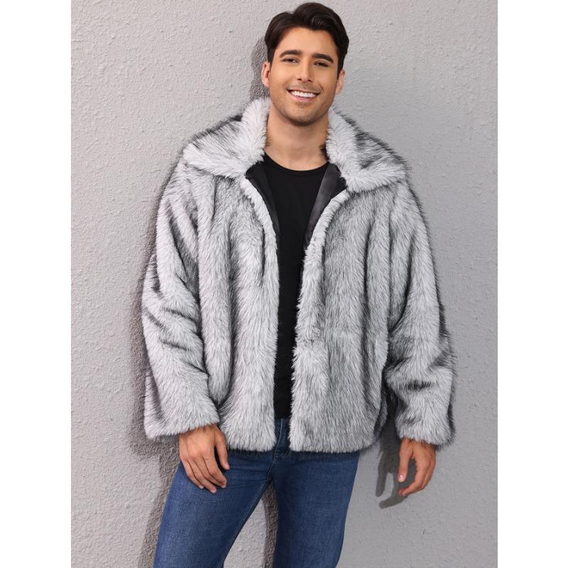 Winter Men`s Faux Fur Warm Oversized