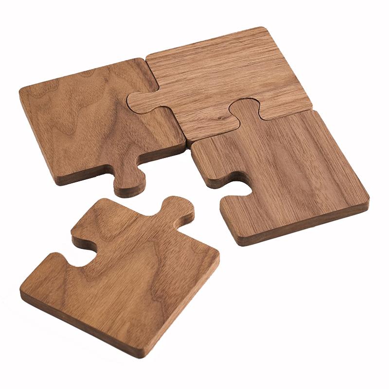 1Pc Walnut Wood Coaster Cup Mat Wooden Mug Coaster Table Placemat Creative Drink Coaster Cup Holder for Glasses Kitchen Gadget