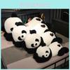 Panda Plush Adorable Cartoon Lounging Soft Plush Toy Kids Bedtime Doll Gift