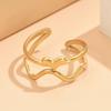 Heart-Shaped Stainless Steel Adjustable Ring for Women - Fresh Forest and Sweet Academy Style