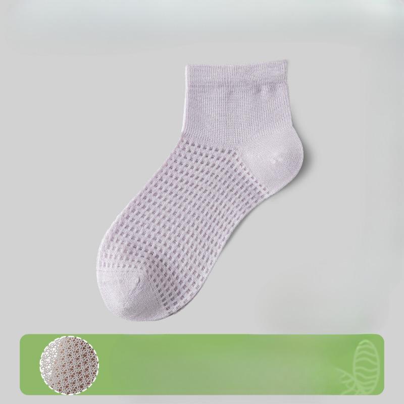 Female Spring and Summer Breathable Sweat Absorption Deodorant Antibacterial Boneless Small Fresh Tube Socks