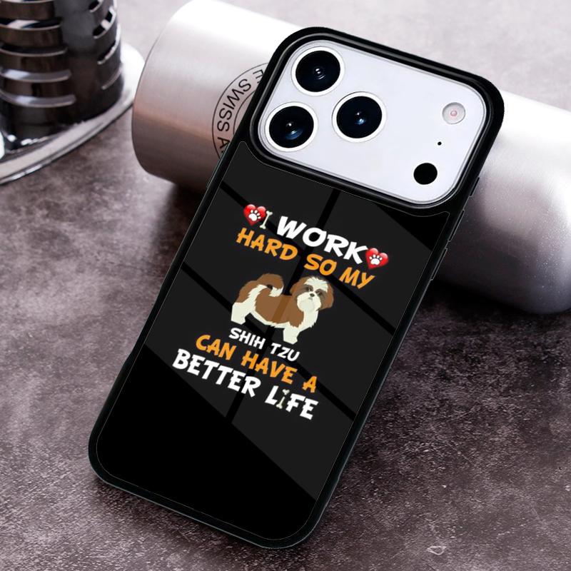 I Love Shih Tzu Puppy Dog Phone Case for iPhone 17 16 15 Pro Max Air 14 13 12 11 Plus Shockproof Cover
