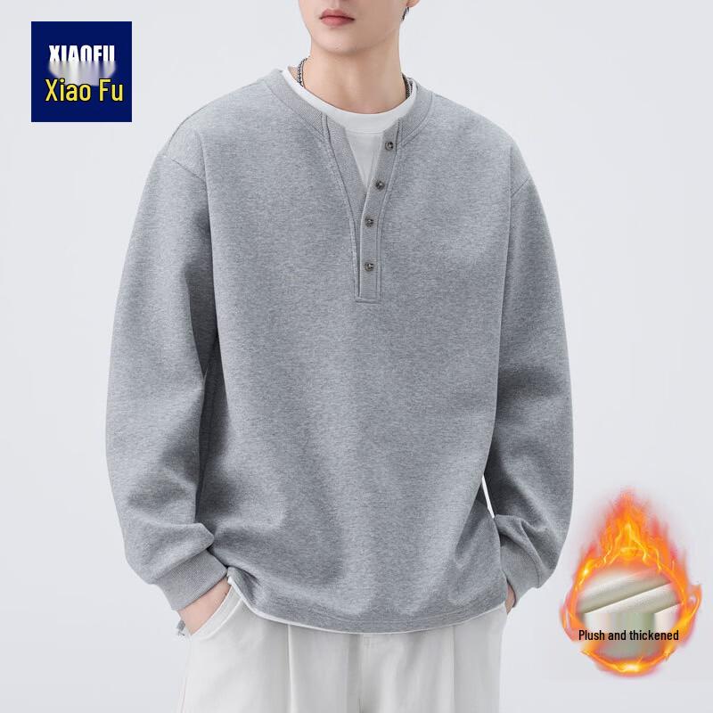 Men s Faux Two-Piece Pullover Sweatshirt 3XL