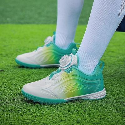 Rotary Buckle Children's Football Shoes Long Nails Broken Nails Boys' Shoes Girls' Shoes Primary School Students Game Training Sports Shoes